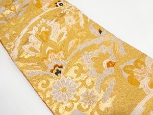 アンティーク　花更紗模様織り出し名古屋帯（着用可）